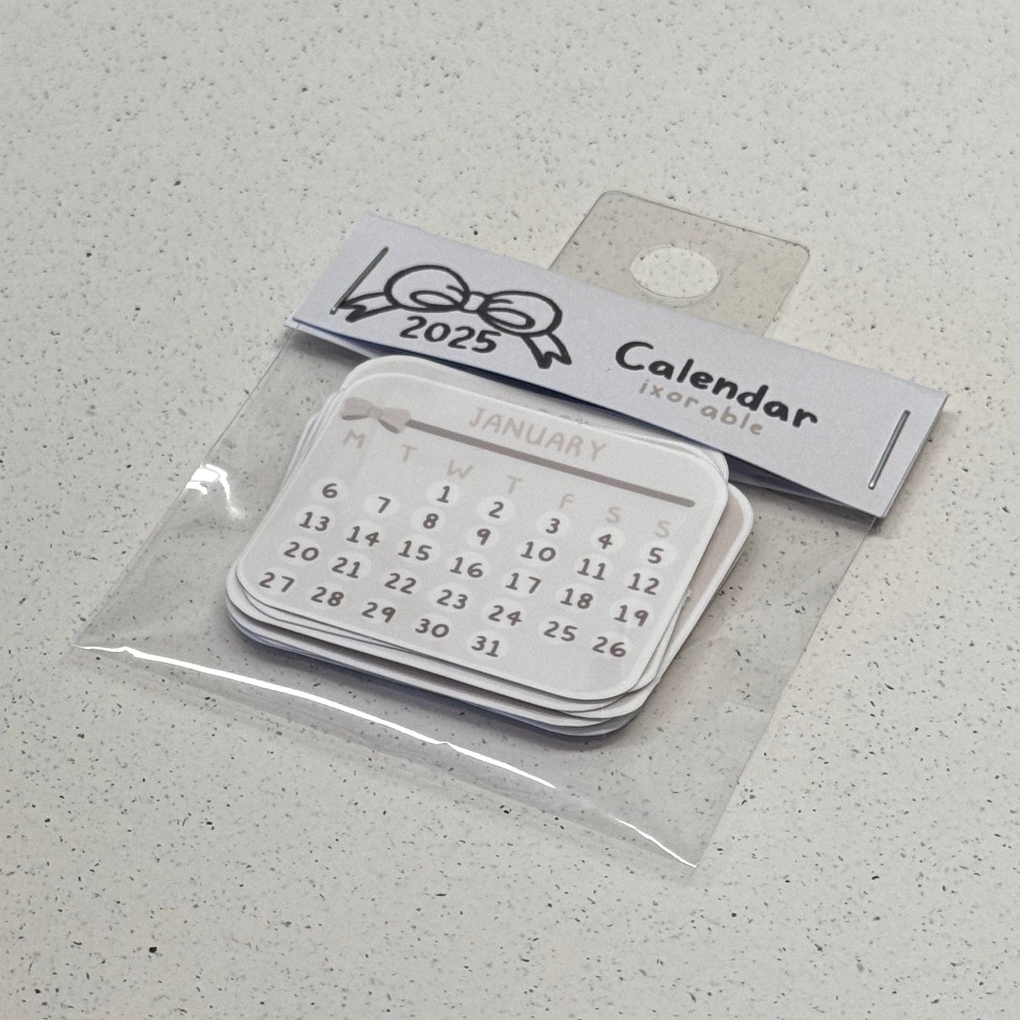 2025 Coquette Calendar Stickers