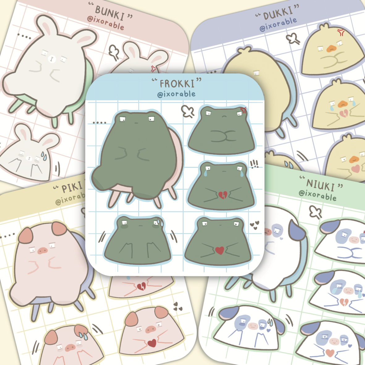 Sticker sheet (5 friends)