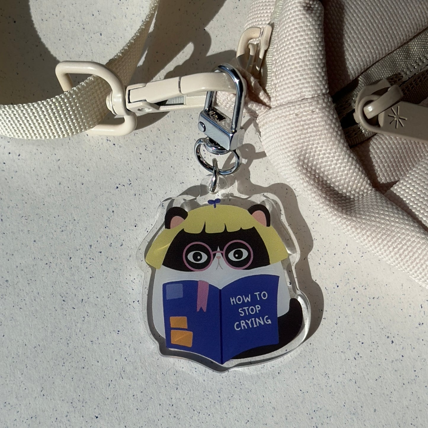 Motivated Kitty Keychain