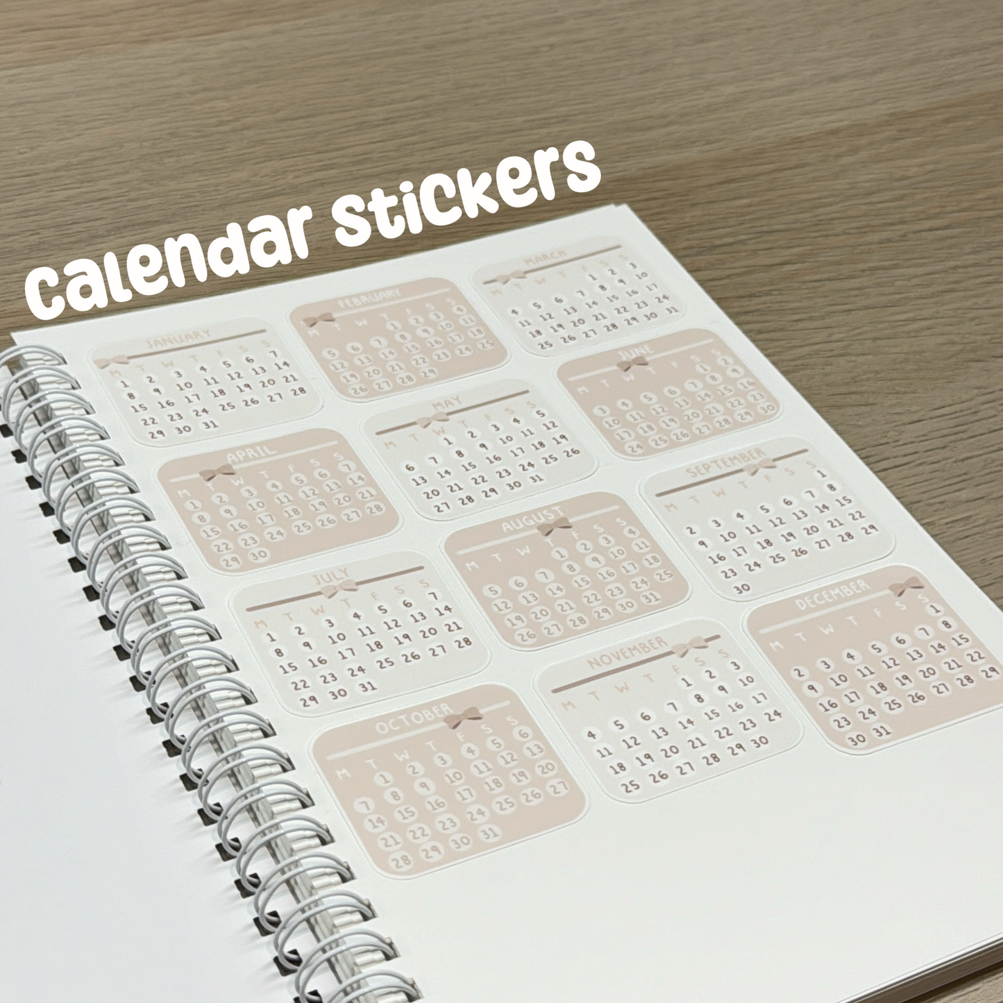 Coquette Calendar Stickers