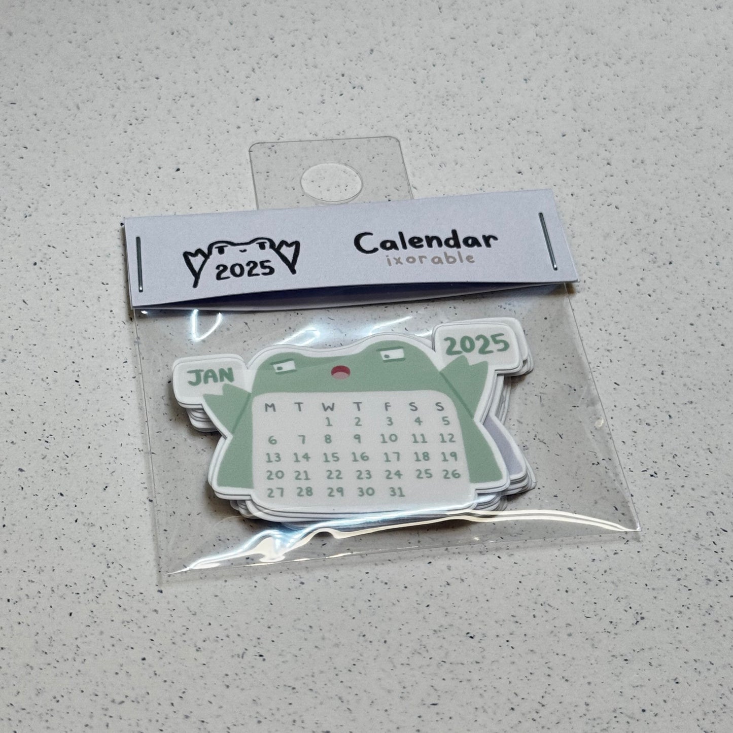 2025 Mini Frog Calendar Stickers