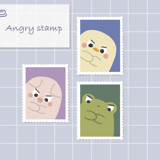 Angry Stamp Sticker